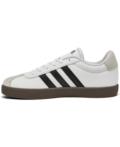 Adidas Originals Big Kids' Vl Court 3.0 Casual Sneakers From Finish Line In White,black,grey