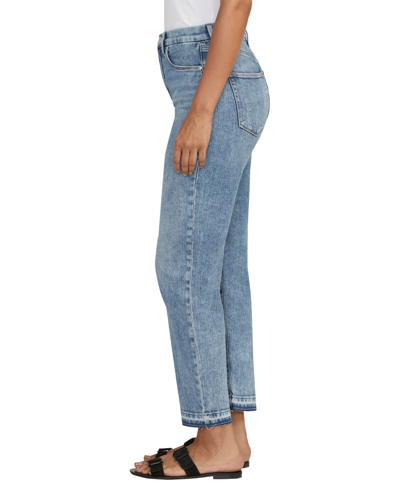 Shop Jag Women's Rachel High Rise Relaxed Tapered Leg Jeans In Blue Jasmine