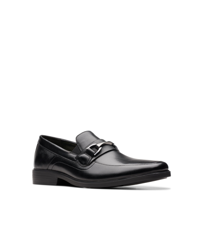 Shop Clarks Men's Collection Lite Bit Slip On Loafers In Black Leather