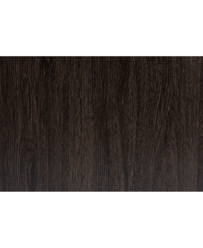 Baxton Studio Glover Modern And Contemporary 21.7" Finished Wood And Finished Metal 2-drawer Nightstand In Dark Brown,rose Gold