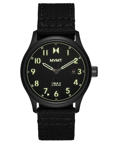Shop Mvmt Field Ii Men's Black Nylon Watch 41mm