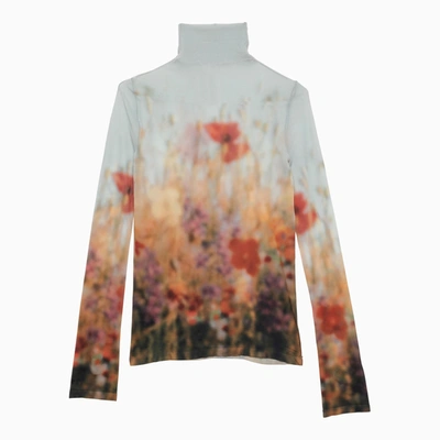 Shop Acne Studios Floral Nylon Turtleneck Sweater