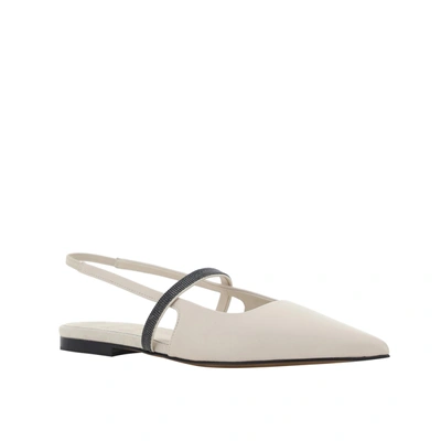 Shop Brunello Cucinelli Slingback Flats