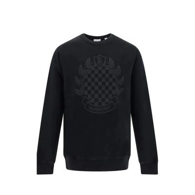 Burberry Chequered Crest Cotton Sweatshirt