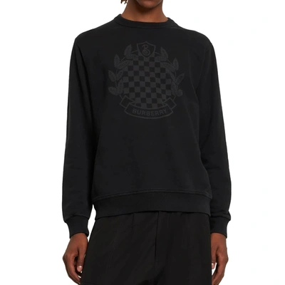 Burberry Chequered Crest Cotton Sweatshirt