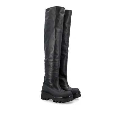 Chloé Leather Knee-high Boots With Tank Sole