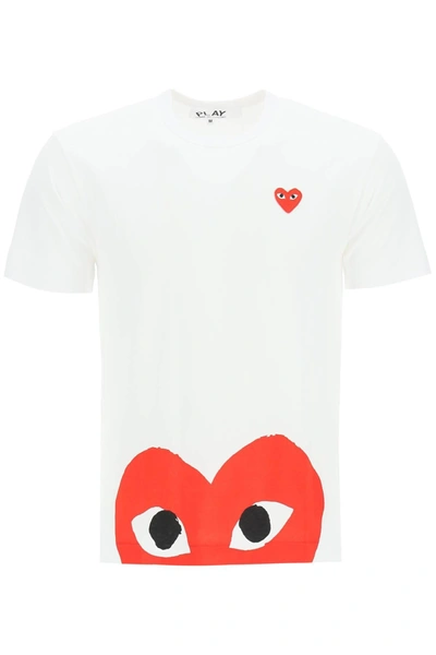 Shop Comme Des Garçons Play Comme Des Garcons Play Heart Print T Shirt