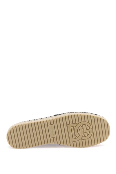 Shop Dolce & Gabbana Leather Espadrilles With Dg Logo And