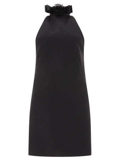 Shop Dolce & Gabbana Short Woolen Dress With Rear Neckline