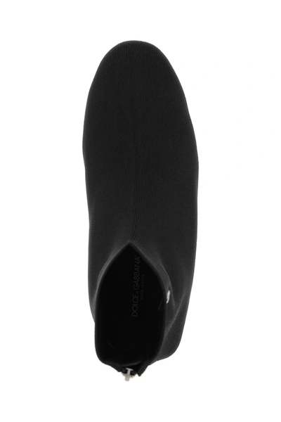 Shop Dolce & Gabbana Stretch Knit Ankle Boots