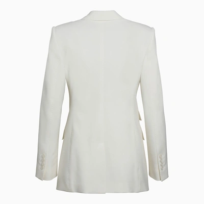 Shop Dolce & Gabbana Dolce&gabbana White Single Breasted Jacket In Wool