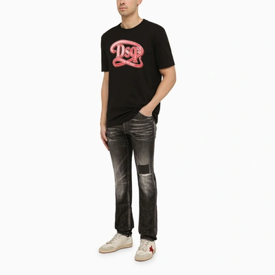 Shop Dsquared2 Black Washed Jeans With Denim Wears