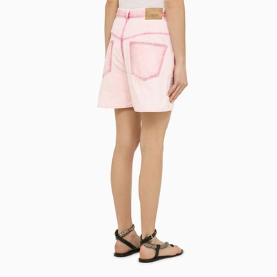 Shop Isabel Marant Light Pink Cotton Denim Shorts