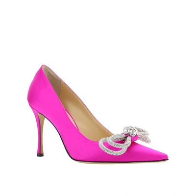 Shop Mach & Mach Double Bow Satin Pumps