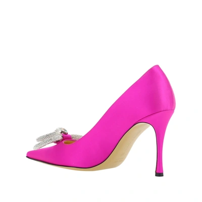 Shop Mach & Mach Double Bow Satin Pumps