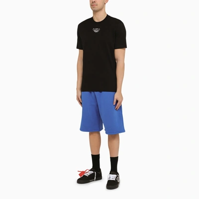 Shop Off-white Off White™ Black Cotton T Shirt With Logo Embroidery