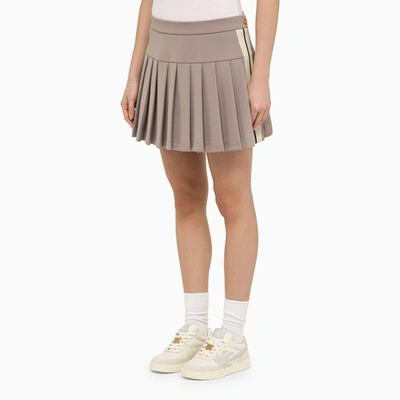 Shop Palm Angels Lilac Pleated Mini Skirt