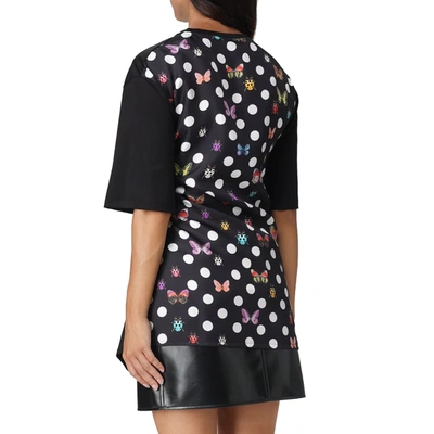 Versace Pin-tucked Jersey T-shirt With Silk Printed Back
