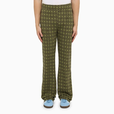 Shop Wales Bonner Olive Green/brown Cotton Power Sports Trousers