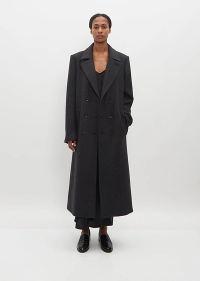 Shop La Collection Achilles Wool Coat In Dark Grey