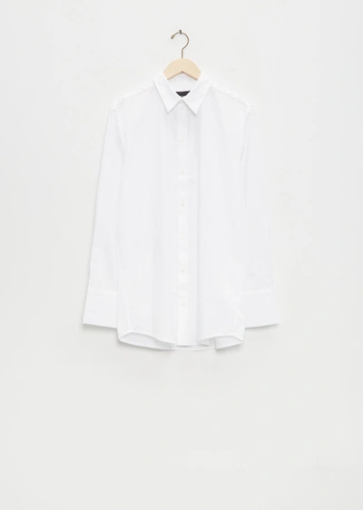 Shop La Collection Adam Cotton Shirt In White