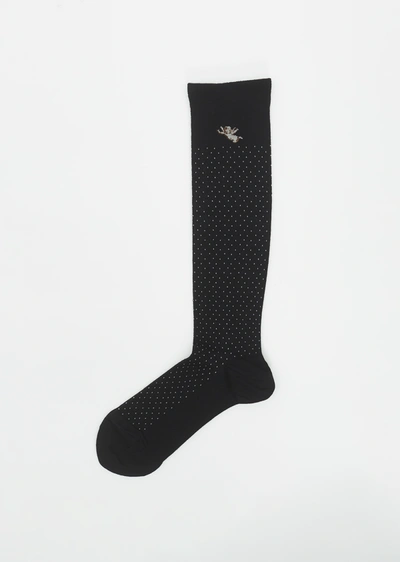 Shop Antipast Angel Compression High Socks In Black