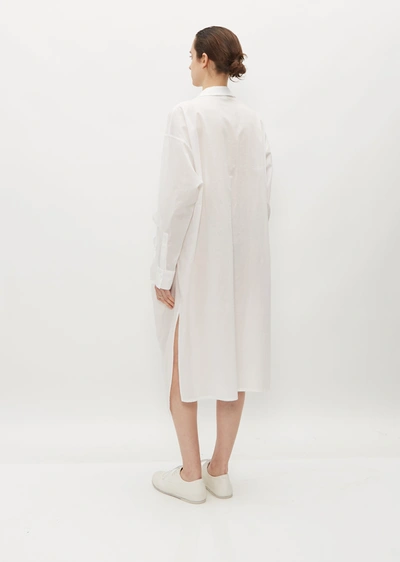 Shop Y's Asymmetric Gathered Dress In White 1