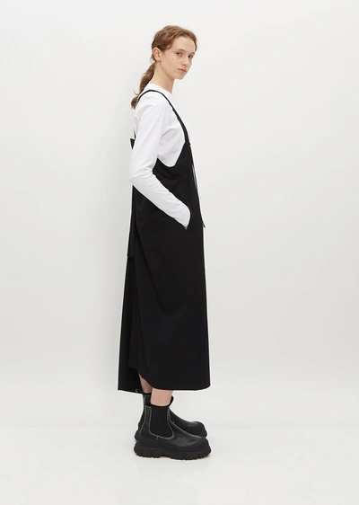 Shop Y's Asymmetric Strap Dress In Black
