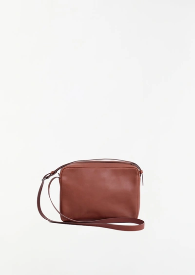 Shop Isaac Reina Ayako Double Cross Bag In Dark Honey