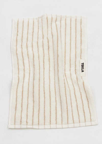 Shop Tekla Bath Towel In Sienna Stripes