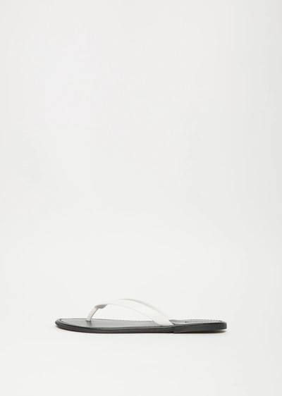 The Row Round Head Flat-bottom Flip Flops In White