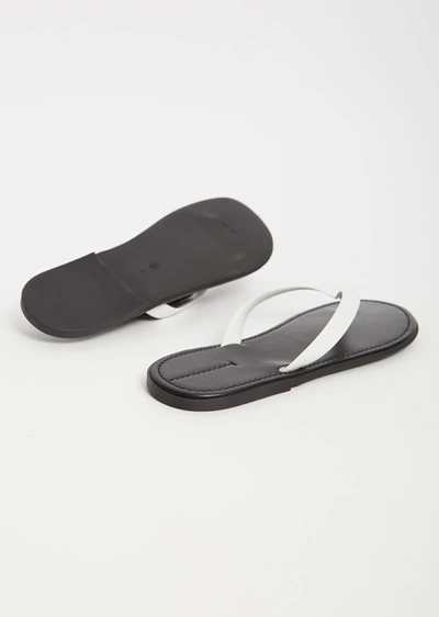 The Row Round Head Flat-bottom Flip Flops In White