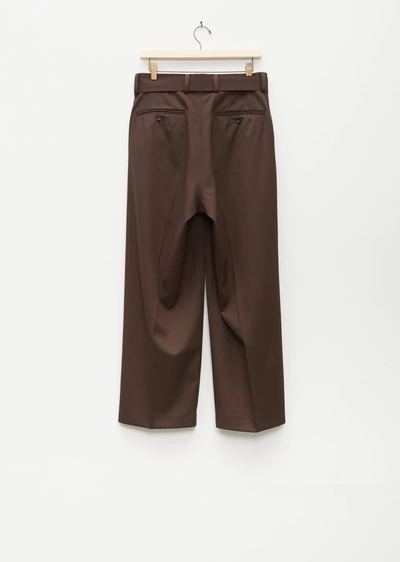 Shop Stein Belted Wide Straight Trousers In Military Khaki