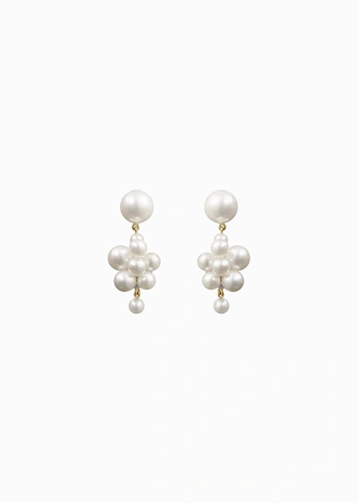 Sophie Bille Brahe Botticelli 14k Gold And Pearl Earrings In 14k Yellow Gold
