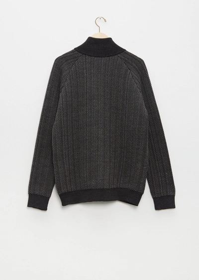 Shop Stephan Schneider Men Cardigan Wool Cotton Pad In Onyx / Moss / Grey