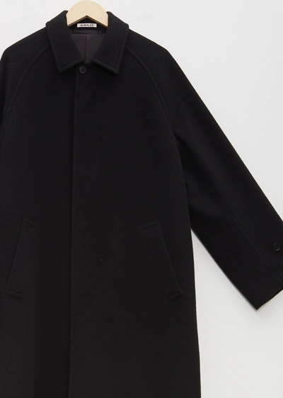 Shop Auralee Men Cashmere Wool Mosser Soutien Collar Coat In Black