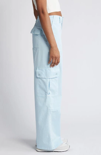 Shop Bp. Twill Wide Leg Cargo Pants In Blue Omphalodes