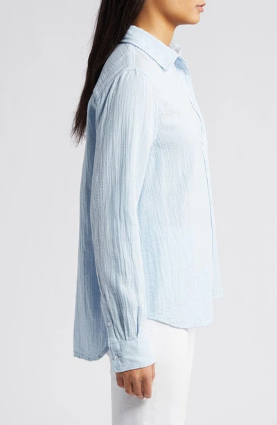 Caslon Casual Gauze Button-up Shirt In Blue Skyway