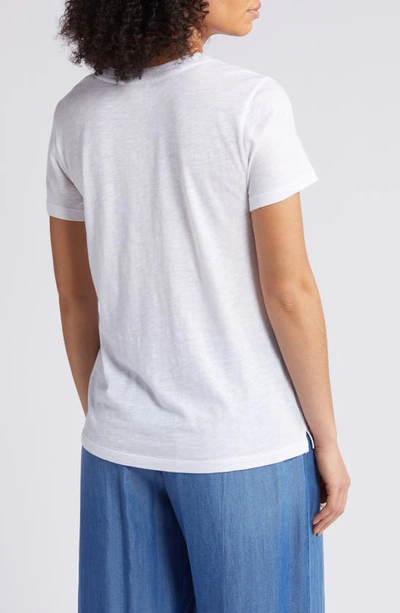 Shop Caslon Core Slub Crewneck T-shirt In White