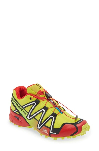 Shop Salomon Gender Inclusive Speedcross 3 Sneaker In Sulphur Spring/red/black