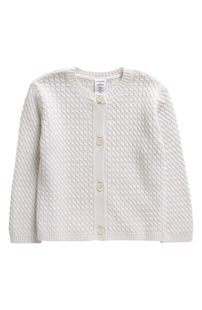 Shop Nordstrom Cable Knit Cotton Blend Cardigan In White