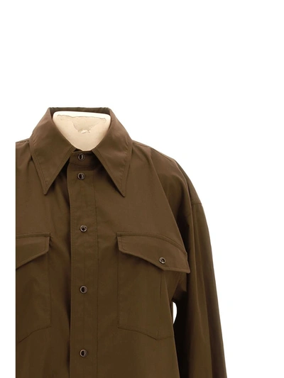 Shop Lemaire Shirts In Espresso