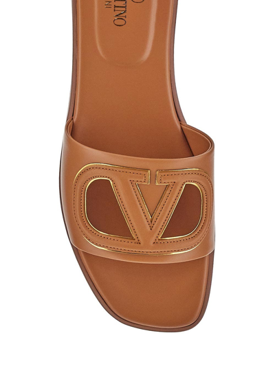 Shop Valentino Logo Slide In Brown