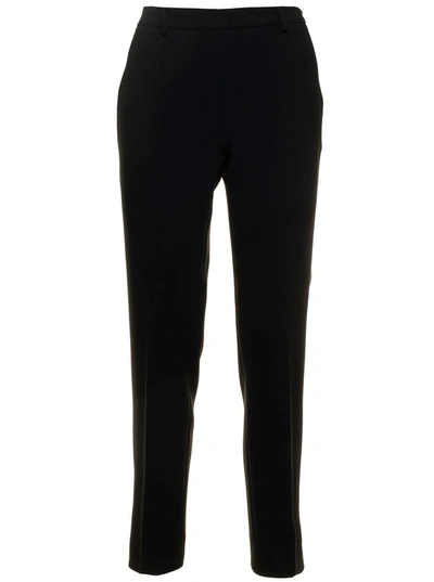 Shop Alberto Biani Black Pants With Side Pockets In Stretch Fabric Woman