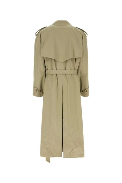 Shop Balenciaga Coats In Military Beige