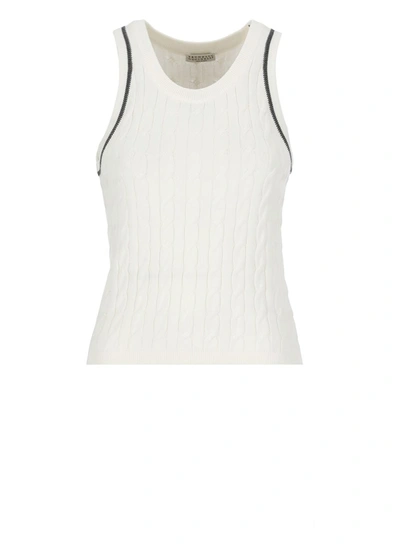 Shop Brunello Cucinelli Top Ivory