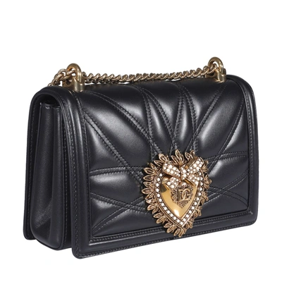 Shop Dolce & Gabbana 'devotion' Midi Crossbody Bag In Black
