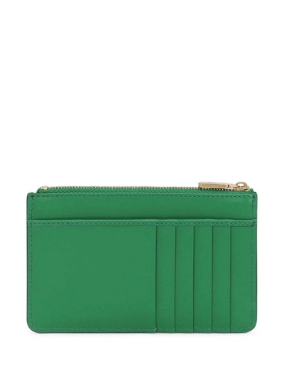 Shop Dolce & Gabbana Leather Card Holder In Green