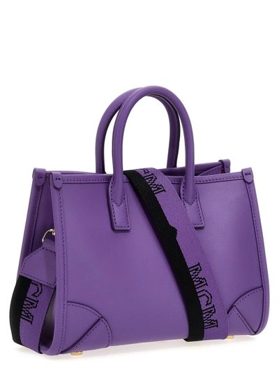 Shop Mcm 'munchen' Mini Shopping Bag In Purple