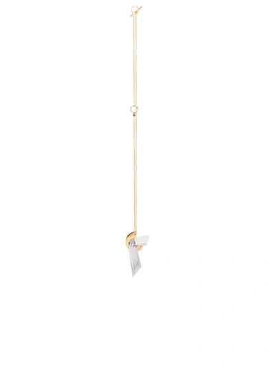 Shop Leda Madera Meryl  Brass Necklace With Pendant Detail In Gold